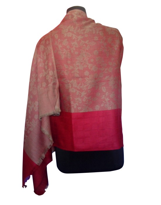 Woolblend Printed Stole maroon Colour